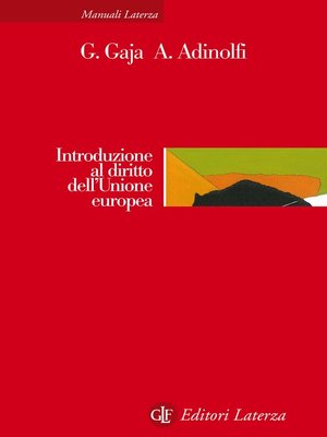 cover image of Introduzione al diritto dell'Unione europea